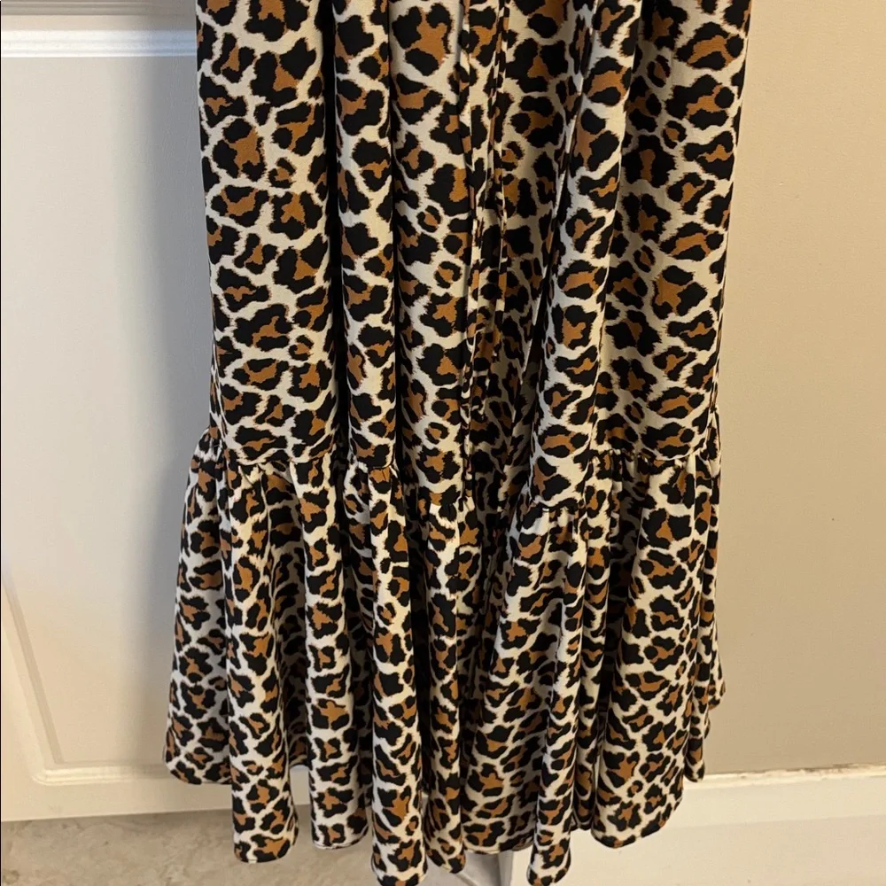 Diane Von Furstenberg Leopard Ruffle Maxi dress XL - Picture 8 of 13